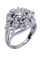 Bague 52 Bague fleur or blanc et diamants 58 Facettes 087651