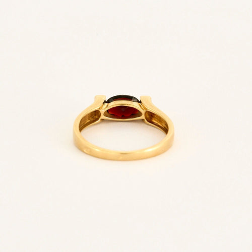Bague 54 Bague Or Jaune Grenat Diamants 58 Facettes LP1023/12