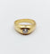 Bague 50 Bague jonc dôme or jaune 18k diamant taille ancienne 0,40 carat 58 Facettes A06197