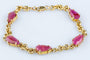 Bracelet Bracelet en or jaune orné de rubis 58 Facettes BRARV14KCC925
