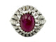 Bague Bague Art-Déco ornée d'un rubis birman naturel étoilé et de diamants 58 Facettes