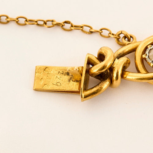 Bracelet Bracelet ancien en or jaune et diamants 58 Facettes