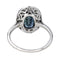 Bague 53 Bague Pompadour  Or blanc, Platine Saphir, Diamant 58 Facettes 4555742RV
