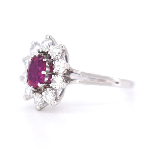 Bague 53 Bague Marguerite Vintage en Or, Rubis et Diamants 58 Facettes 443