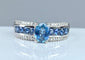 Bague 54 Bague en or blanc en saphirs et diamants 58 Facettes AB323