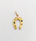 Pendentif Pendentif fer à cheval antique en or 18k pierres bleues et perles 58 Facettes A06218