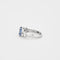 Bague 54 Bague or blanc saphir bleu diamants 58 Facettes