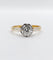 Bague solitaire art deco or jaune diamant taille ancienne