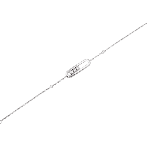Bracelet Bracelet Messika, "Baby Move", or blanc, diamants. 58 Facettes 34430