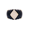 Bague 53 Bague bandeau en or jaune, diamants et onyx. 58 Facettes 34717