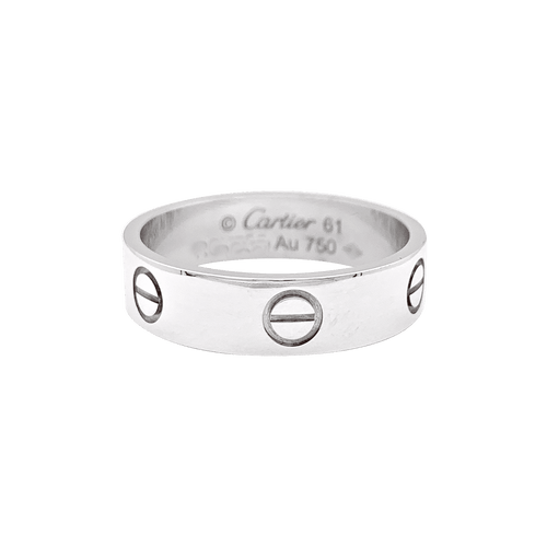 Bague 61 Bague Cartier, "Love Classique", or blanc. 58 Facettes 34384
