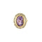 Bague 49,5 Bague pompadour en or jaune, blanc, améthyste et diamants 58 Facettes CAS0213