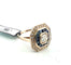 Bague 55 Bague en or jaune 18 carats avec un gros diamant central et des diamants environnants 58 Facettes