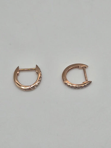 Boucles d'oreilles Boucles d'oreilles or rose diamants 58 Facettes