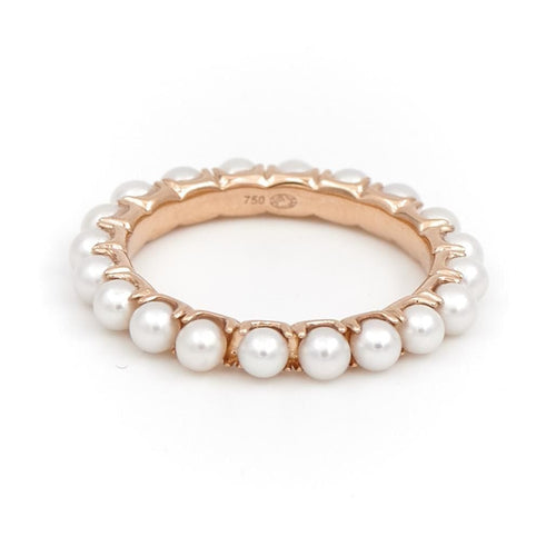 Bague 54 Ginette NY Bague Alliance Maria Or rose Perle 58 Facettes 2393914CN