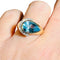Bague Bague or jaune, Diamants, Topaze Bleue 58 Facettes 7861 A