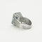 Bague 53 Bague or gris ornée d'une aigue marine 58 Facettes GU51