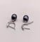 Boucles d'oreilles Boucles d'oreilles en or blanc diamants et perles grises 58 Facettes