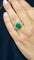 Bague 51 Bague en or jaune , diamants et émeraude 58 Facettes
