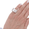 Bague 47 Bague "Tank", or rhodié, platine, diamants. 58 Facettes 34469