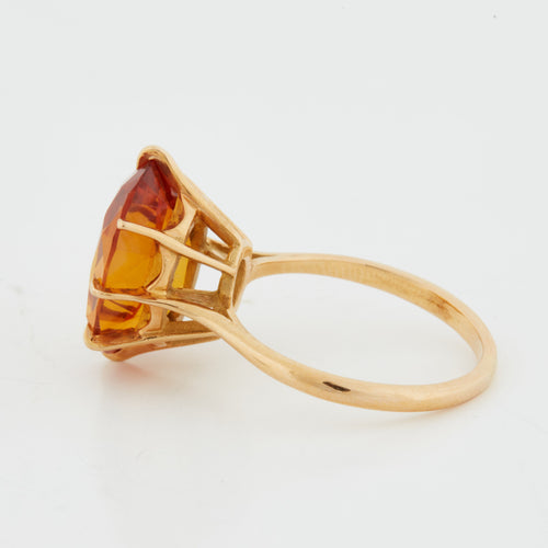 Bague 56 Bague Or Jaune - Quartz Fumé Citrine 58 Facettes RÉF 2019/15