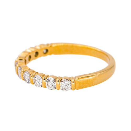 49 Bague Demi-alliance Or jaune Diamant 58 Facettes 4309978CN