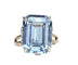 Bague 54 Bague en or jaune 18 carats et aigue marine 58 Facettes AB518