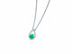 Collier Collier or blanc diamants et émeraude 58 Facettes 240 337