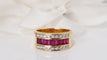 Bague Bague en or jaune, diamants et rubis 58 Facettes 31450