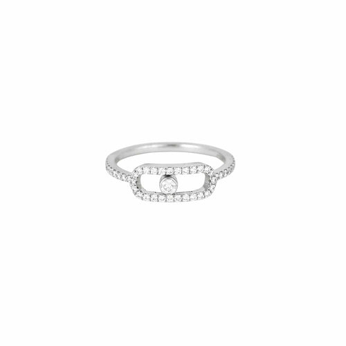 Bague 55 MESSIKA - Bague MOVE UNO or blanc 58 Facettes M8921