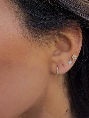 Boucles d'oreilles Boucles d'oreilles or rose diamants 58 Facettes