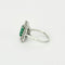 Bague 53.5 Bague or gris, émeraude et diamants 58 Facettes CO3