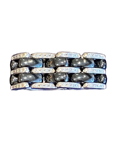 Bague 52 CHANEL - Bague ULTRA céramique noire et diamants 58 Facettes