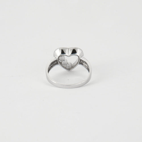Bague 54 Bague coeur diamants en mouvement 58 Facettes