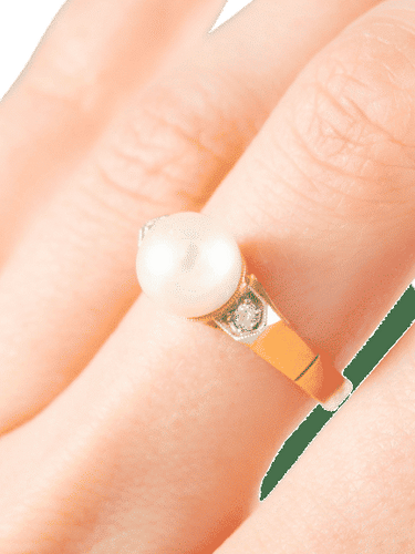 Bague 52 Bague Perle et Diamants 58 Facettes