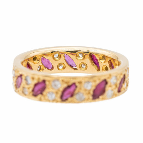Bague 57 Bague Or jaune Grenat, Diamant 58 Facettes 2687555CN