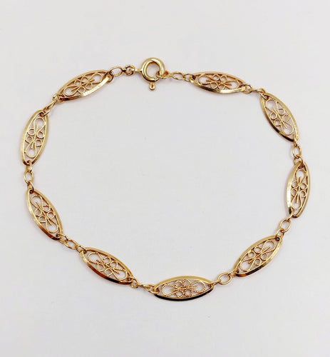 Bracelet Bracelet vintage or 18k mailles filigranées 58 Facettes A06313