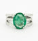 Bague Bague en or blanc émeraude diamants 58 Facettes
