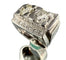 Bague 51 Bague or blanc, deux diamants 0.57 et 0.58 carat 58 Facettes