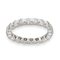 Bague 53 Alliance en or gris 18k sertie de 2,00 Cts de diamants G-VS - Taille 53 - Serti batons 58 Facettes FB10199