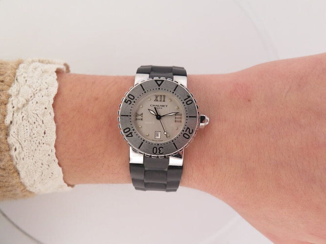 Montre montre CHAUMET class one 33 mm quartz w17222-33c acier + 6 bracelets 58 Facettes 265944