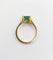 Bague 52.5 Bague solitaire Art déco en or 18k et émeraude 1,20 carat vintage 58 Facettes A06510