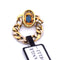 Bague 58 Années 1960 - BAGUE EN OR 18 KT - SAPHIR ET DIAMANTS 58 Facettes