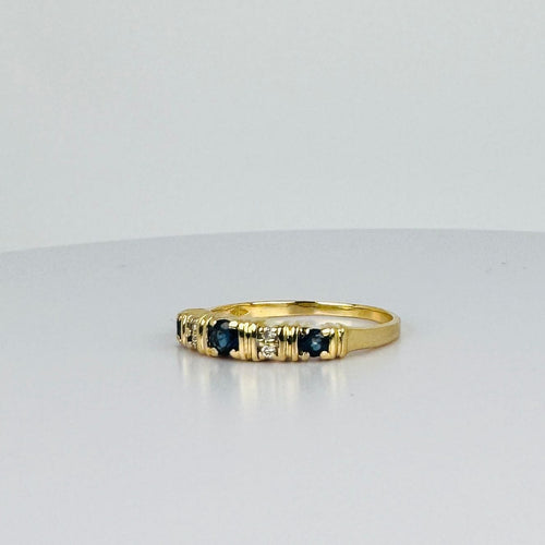 Bague Bague vintage avec saphirs bleus et diamants 58 Facettes 2505010