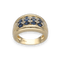 Bague 55 Bague or jaune saphirs diamants brillants 58 Facettes
