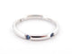 bague POMELLATO alliance lucciole 6 saphirs bleus t54 or blanc