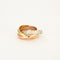 Bague 52 CARTIER - Bague Trinity 1 anneau pavé de diamants 58 Facettes