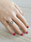 Bague ancienne diamants or gris 18K et platine 950/1000 58 Facettes 1750