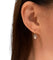 Boucles d'oreilles Paire de dormeuses, en or rose 18k et argent 58 Facettes
