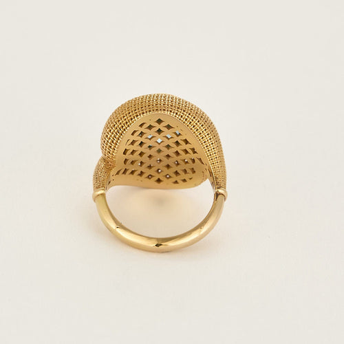 Bague 55 Importante bague en or rose, aigue marine 58 Facettes LJBAV5